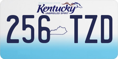 KY license plate 256TZD