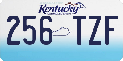 KY license plate 256TZF