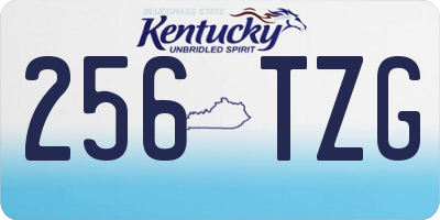 KY license plate 256TZG