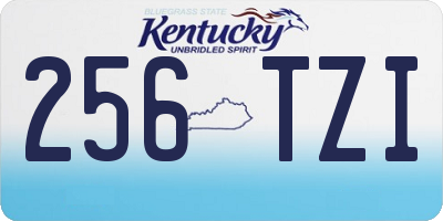 KY license plate 256TZI