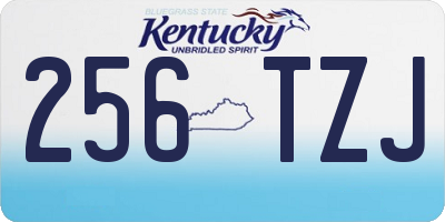 KY license plate 256TZJ