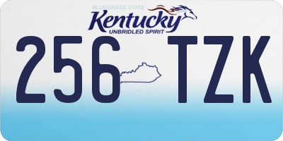 KY license plate 256TZK