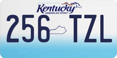 KY license plate 256TZL