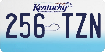 KY license plate 256TZN