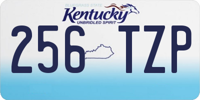 KY license plate 256TZP