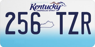 KY license plate 256TZR
