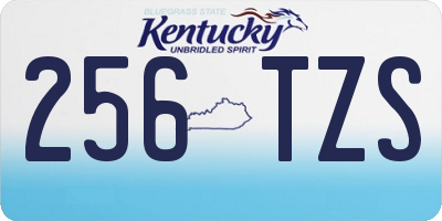 KY license plate 256TZS