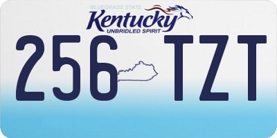 KY license plate 256TZT
