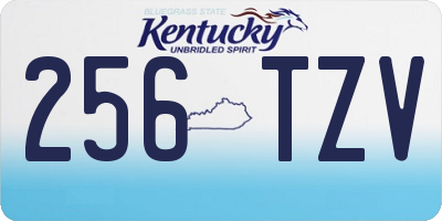 KY license plate 256TZV