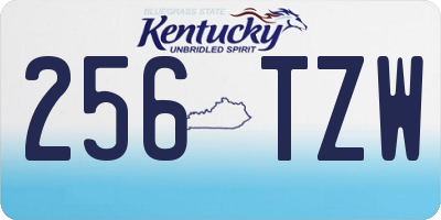 KY license plate 256TZW