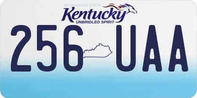 KY license plate 256UAA