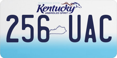 KY license plate 256UAC