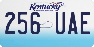 KY license plate 256UAE