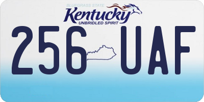 KY license plate 256UAF