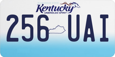 KY license plate 256UAI