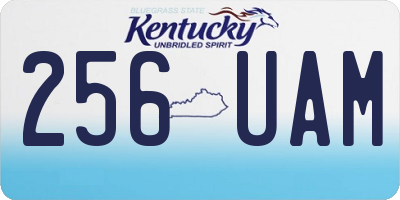 KY license plate 256UAM