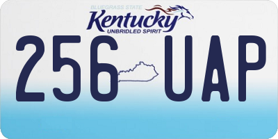 KY license plate 256UAP