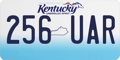KY license plate 256UAR