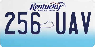 KY license plate 256UAV