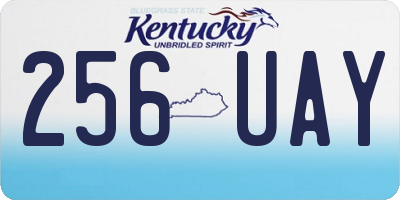 KY license plate 256UAY