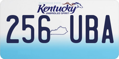KY license plate 256UBA