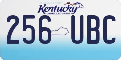 KY license plate 256UBC
