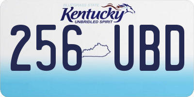 KY license plate 256UBD