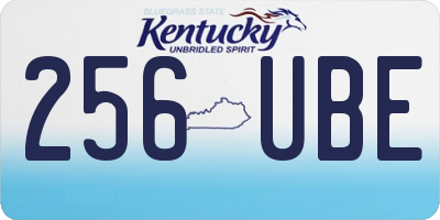KY license plate 256UBE