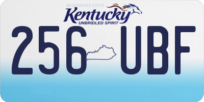 KY license plate 256UBF