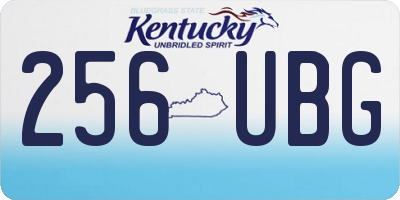 KY license plate 256UBG