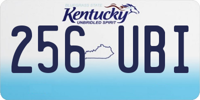 KY license plate 256UBI