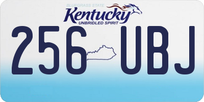 KY license plate 256UBJ