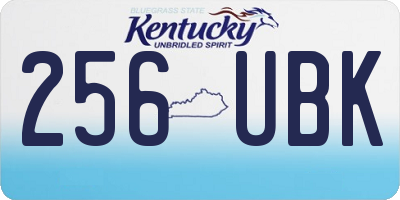 KY license plate 256UBK