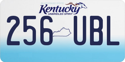 KY license plate 256UBL