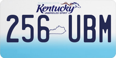 KY license plate 256UBM