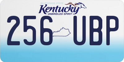 KY license plate 256UBP