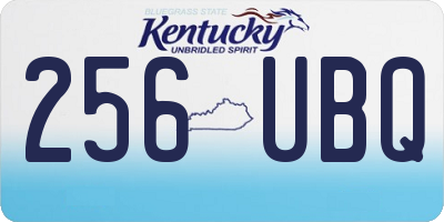 KY license plate 256UBQ