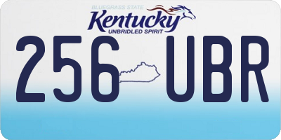 KY license plate 256UBR