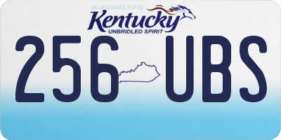 KY license plate 256UBS