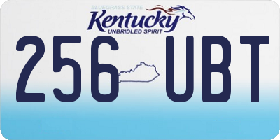 KY license plate 256UBT
