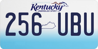 KY license plate 256UBU