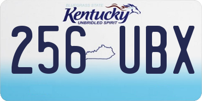 KY license plate 256UBX