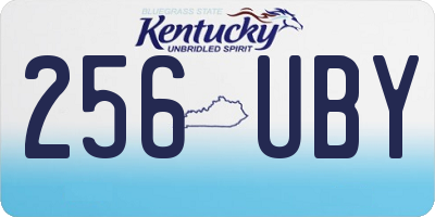 KY license plate 256UBY