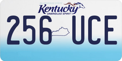 KY license plate 256UCE