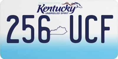 KY license plate 256UCF