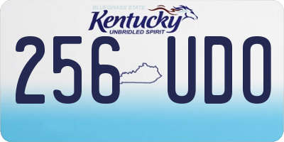 KY license plate 256UDO
