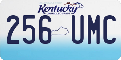 KY license plate 256UMC