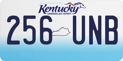 KY license plate 256UNB
