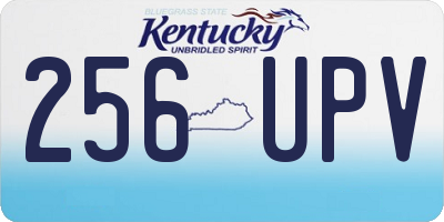 KY license plate 256UPV