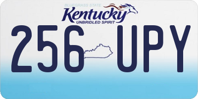 KY license plate 256UPY